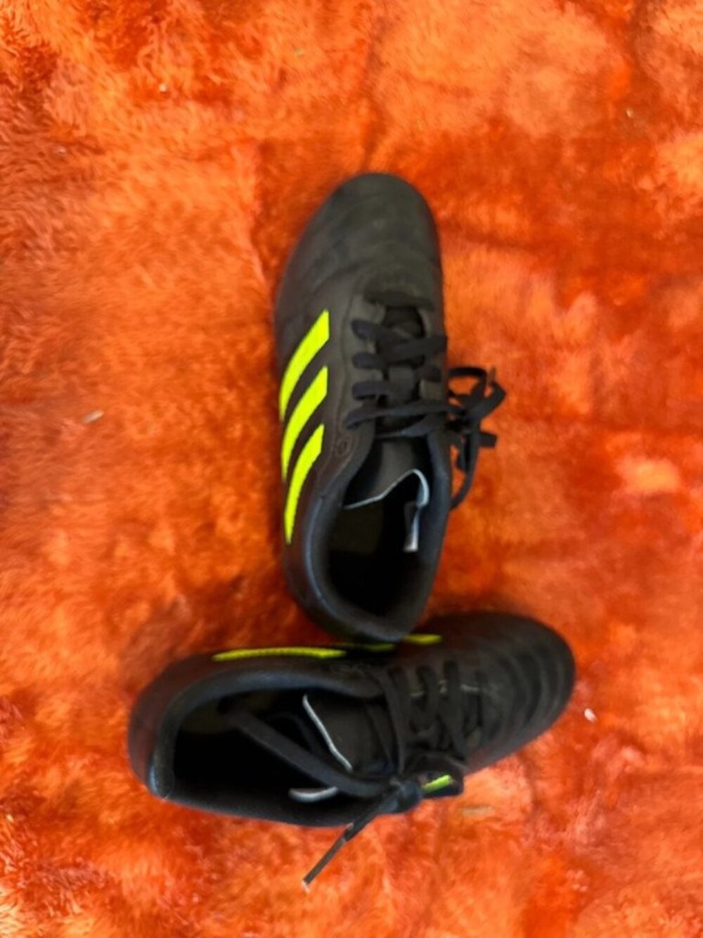 Adidas Black Neon Green Soccer Sneakers